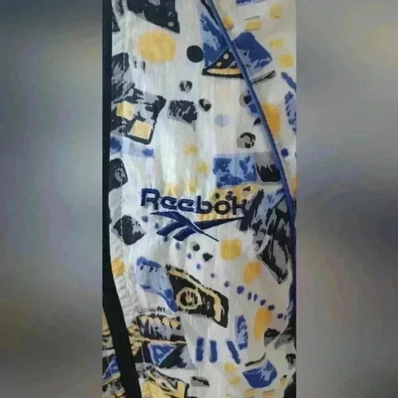 Reebok Vintage 90's Abstract  pattern Windbreaker Sports Jacket - Picture 3 of 16